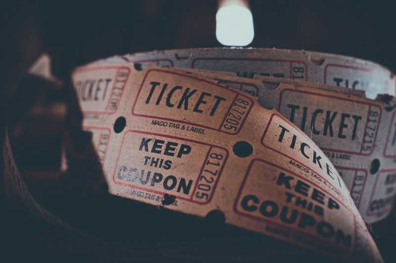 A roll of raffle tickets